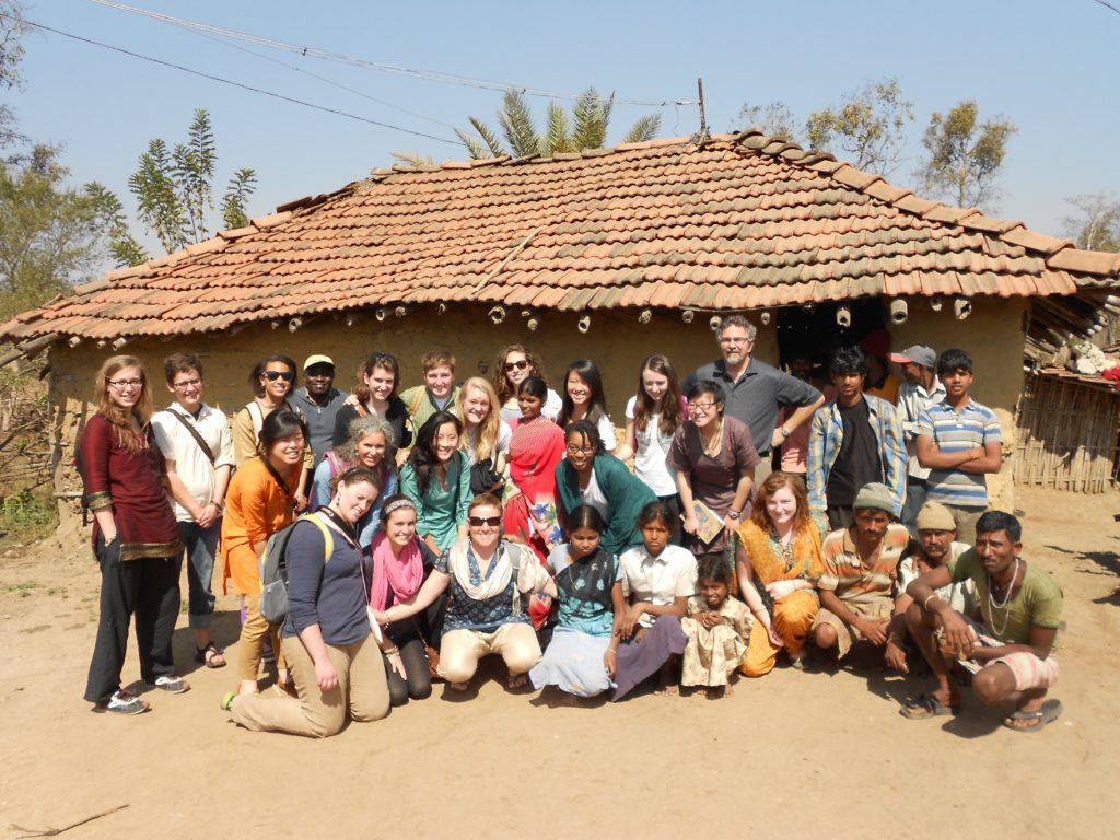 Wintersession in India; faculty, students, and hosts (2012)