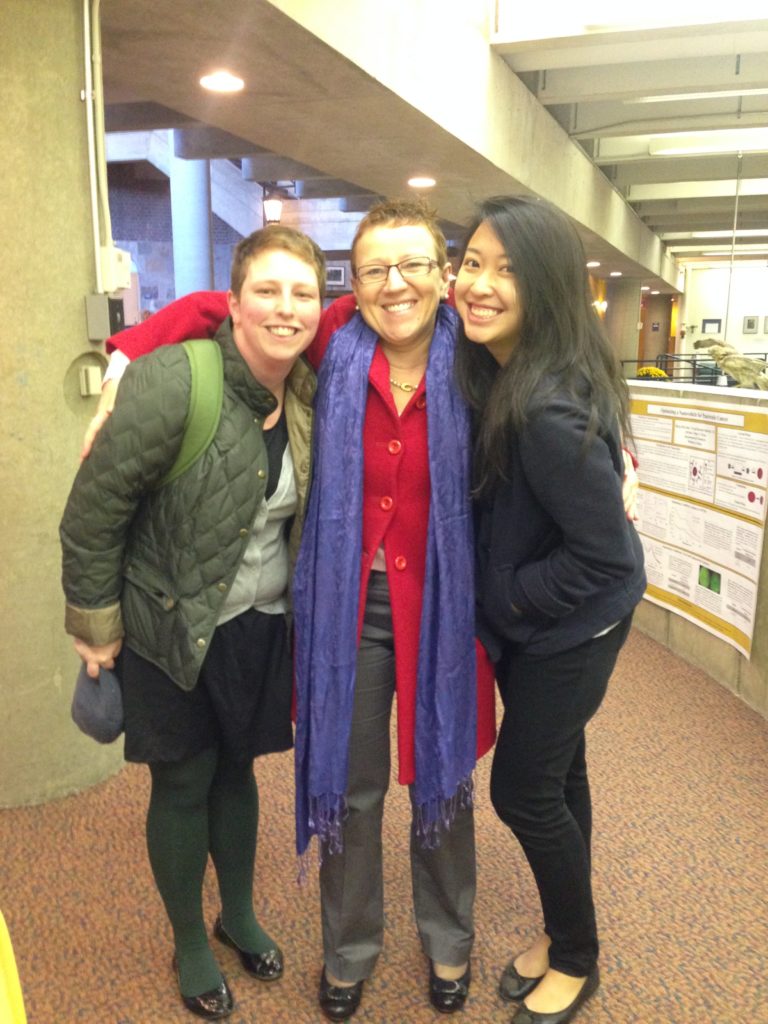 With Wellesley students MJ Freedman and Jiezhen Wu at Ruhlman Conference, Wellesley College (2013).